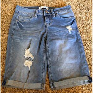 Juniors YMI Luxe Jean Shorts ~ Bermuda Shorts - Size 1 ~ Distressed